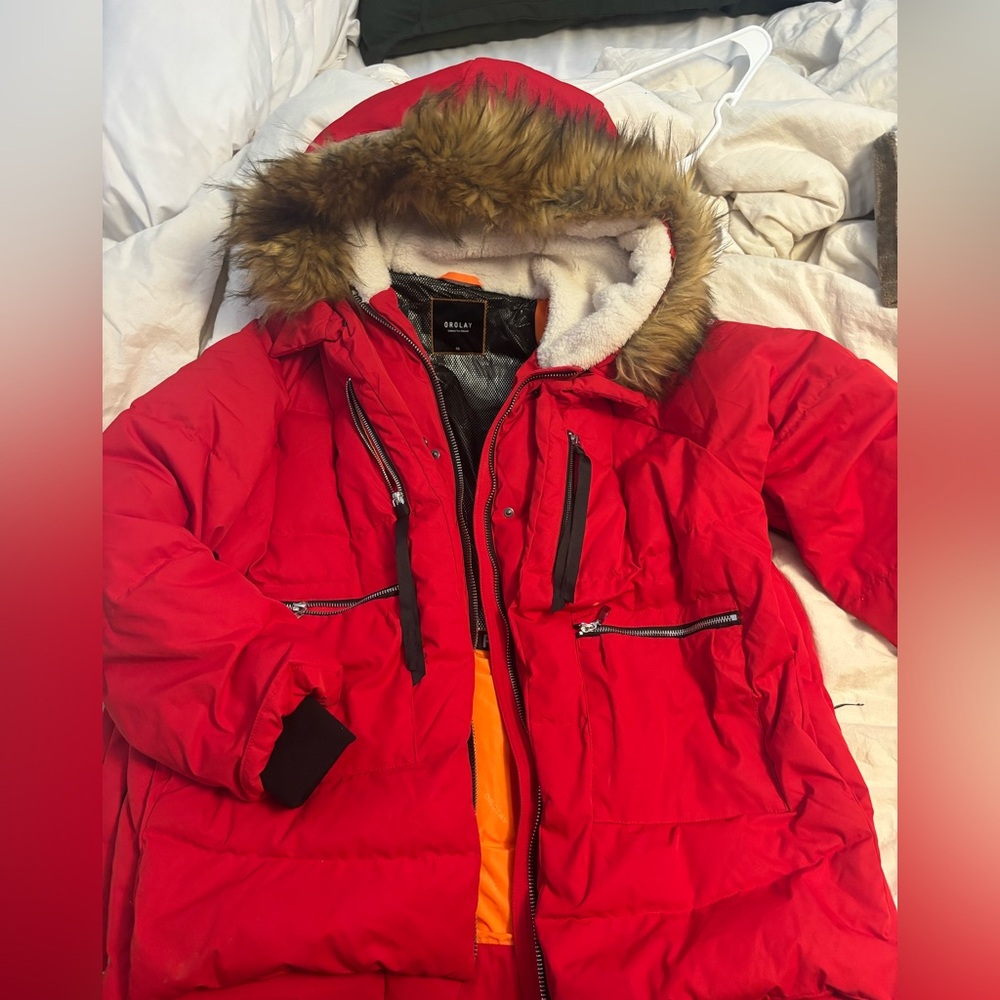 Orolay Red and Black Jacket